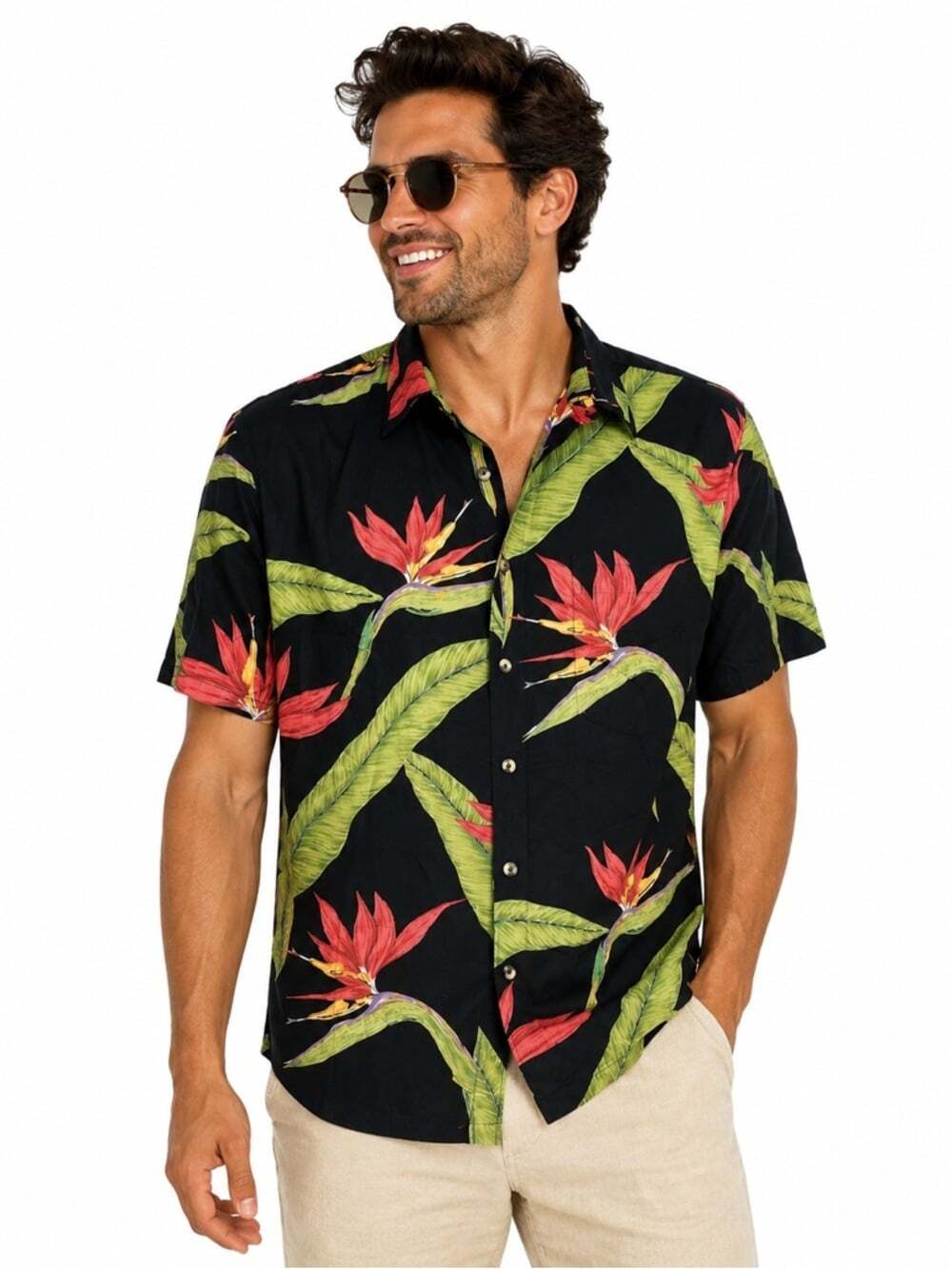 Tori Richard Hawaiian Floral Casual Button Shirt